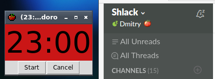 Pomodoro Timer Slack Status and Do Not Disturb