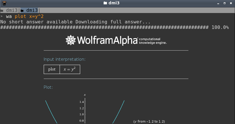 Wolfram Alpha in your terminal