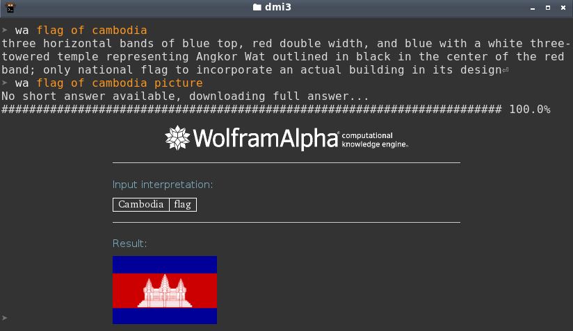 Wolfram Alpha in your terminal